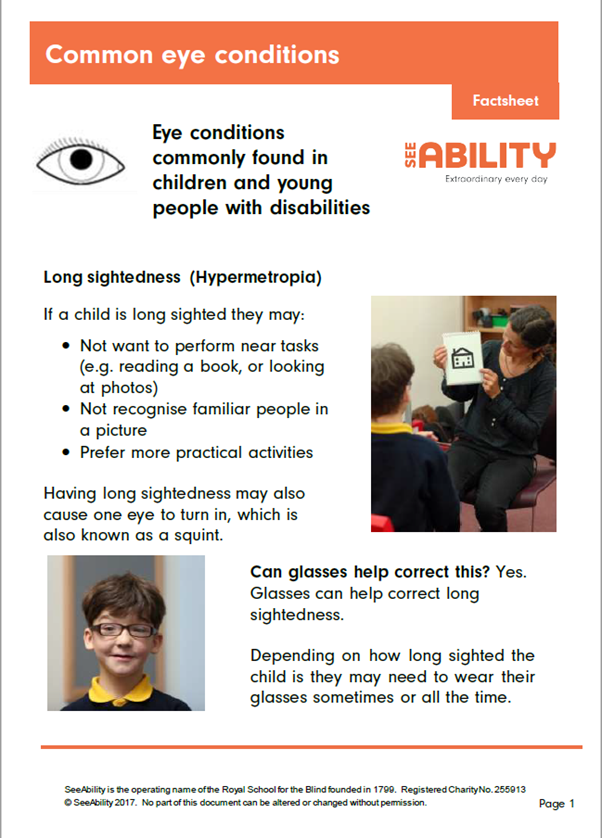Common eye conditions leaflet