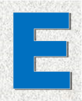 The letter E