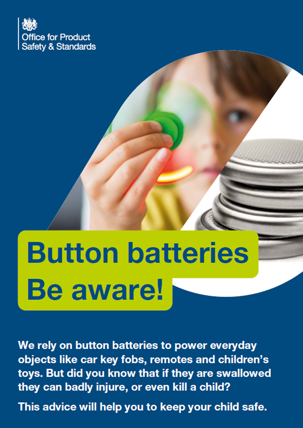 Button batteries safety leaflet