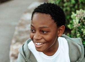 young person smiling